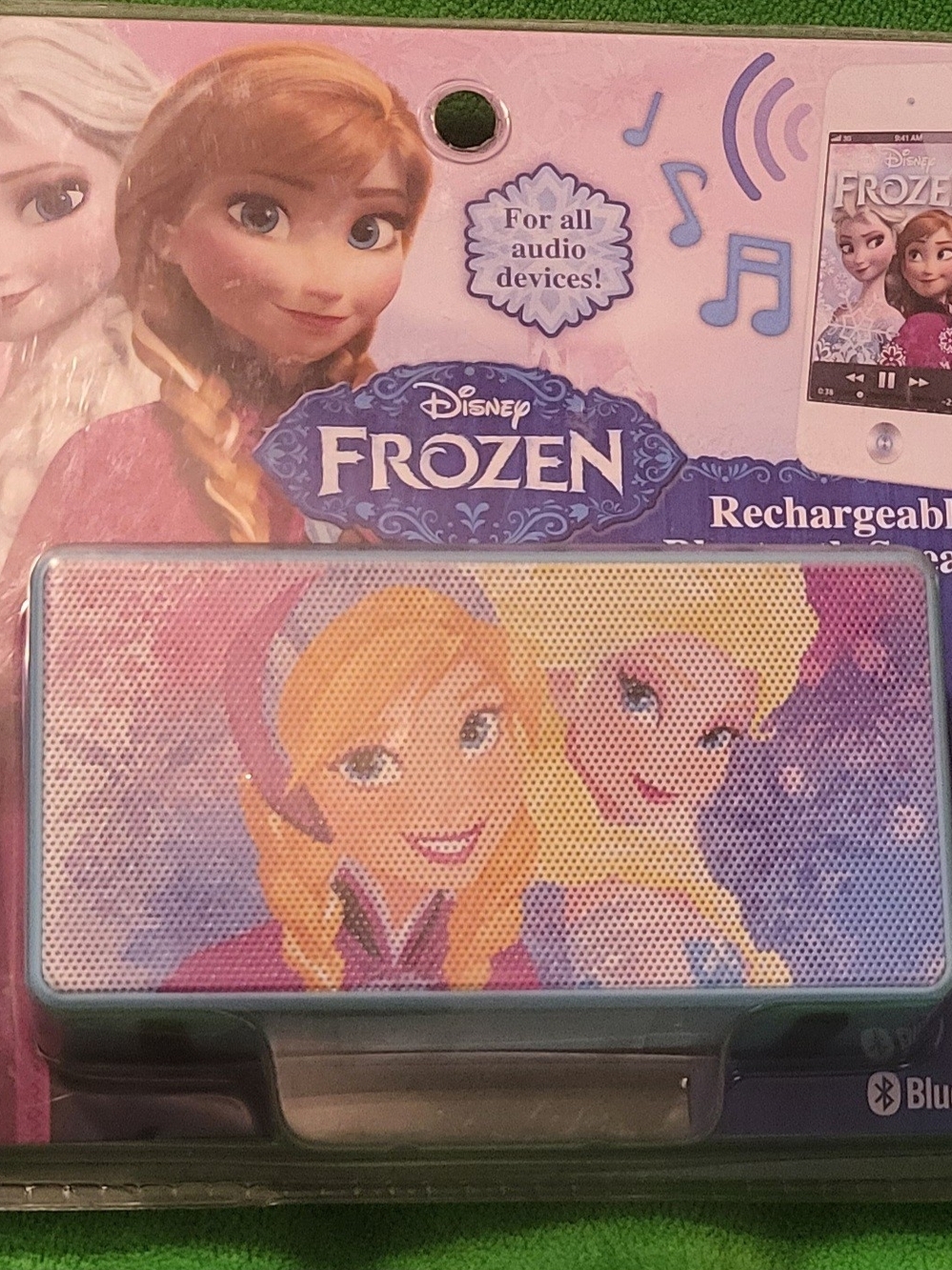 Disney Frozen Portable Speaker - Pink and Blue Character Grill